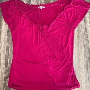 Gap Blouse Women's Flowy Pink Magenta Shirt Size M